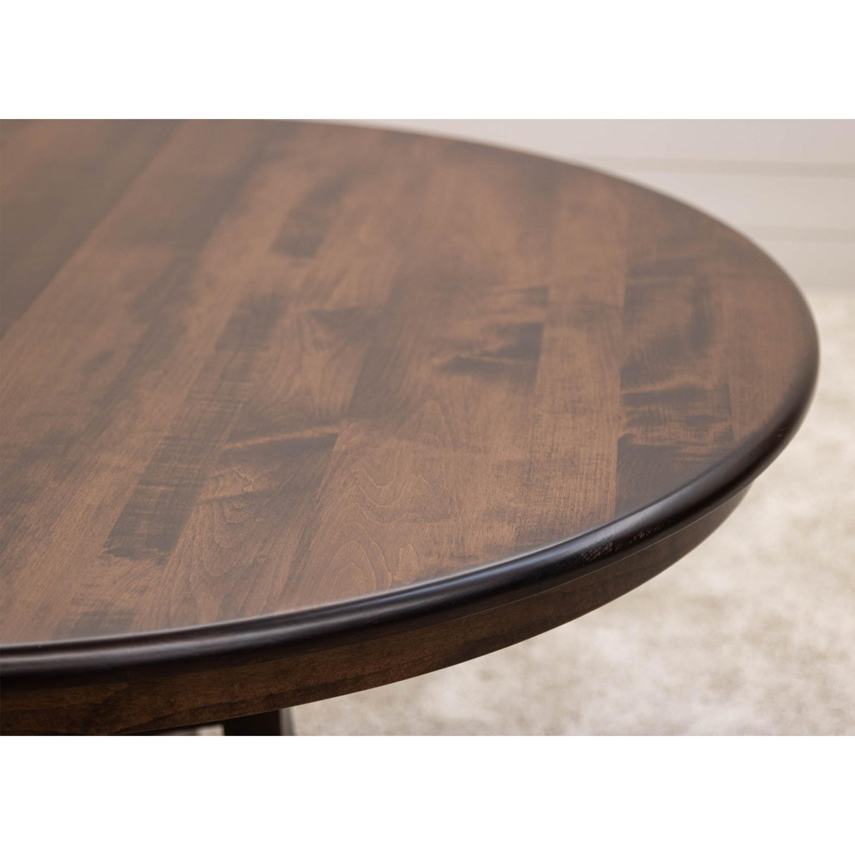 Carlisle Round Single Pedestal Maple Wood Extending Dining Table | ASB