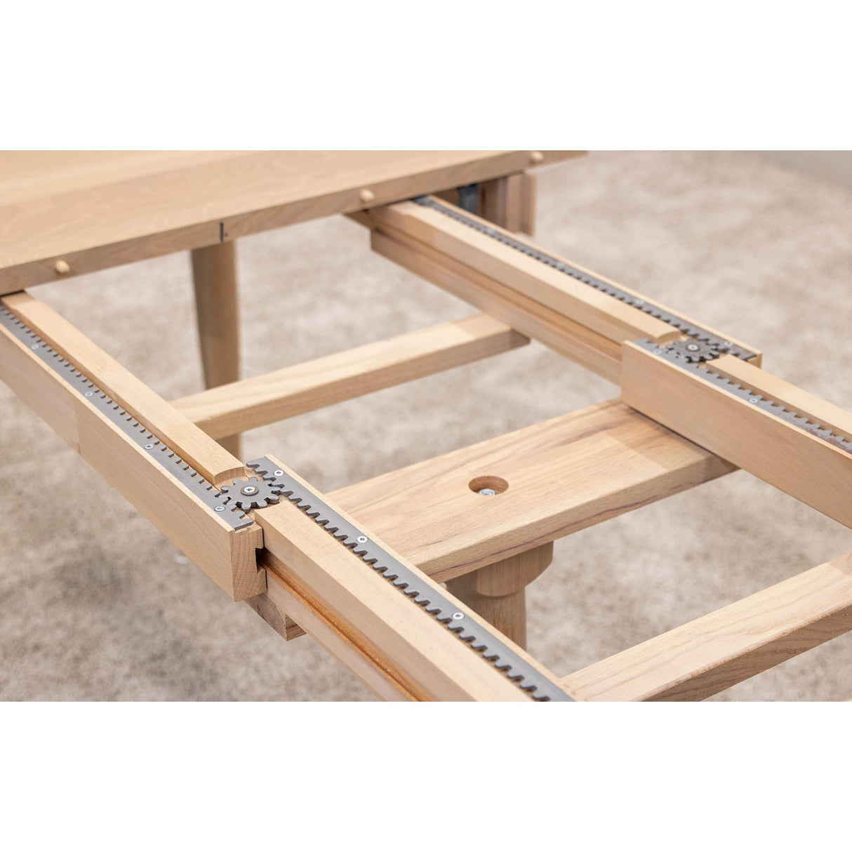 Cassidy Mid Century Hickory Wood Extending Dining Table | WB