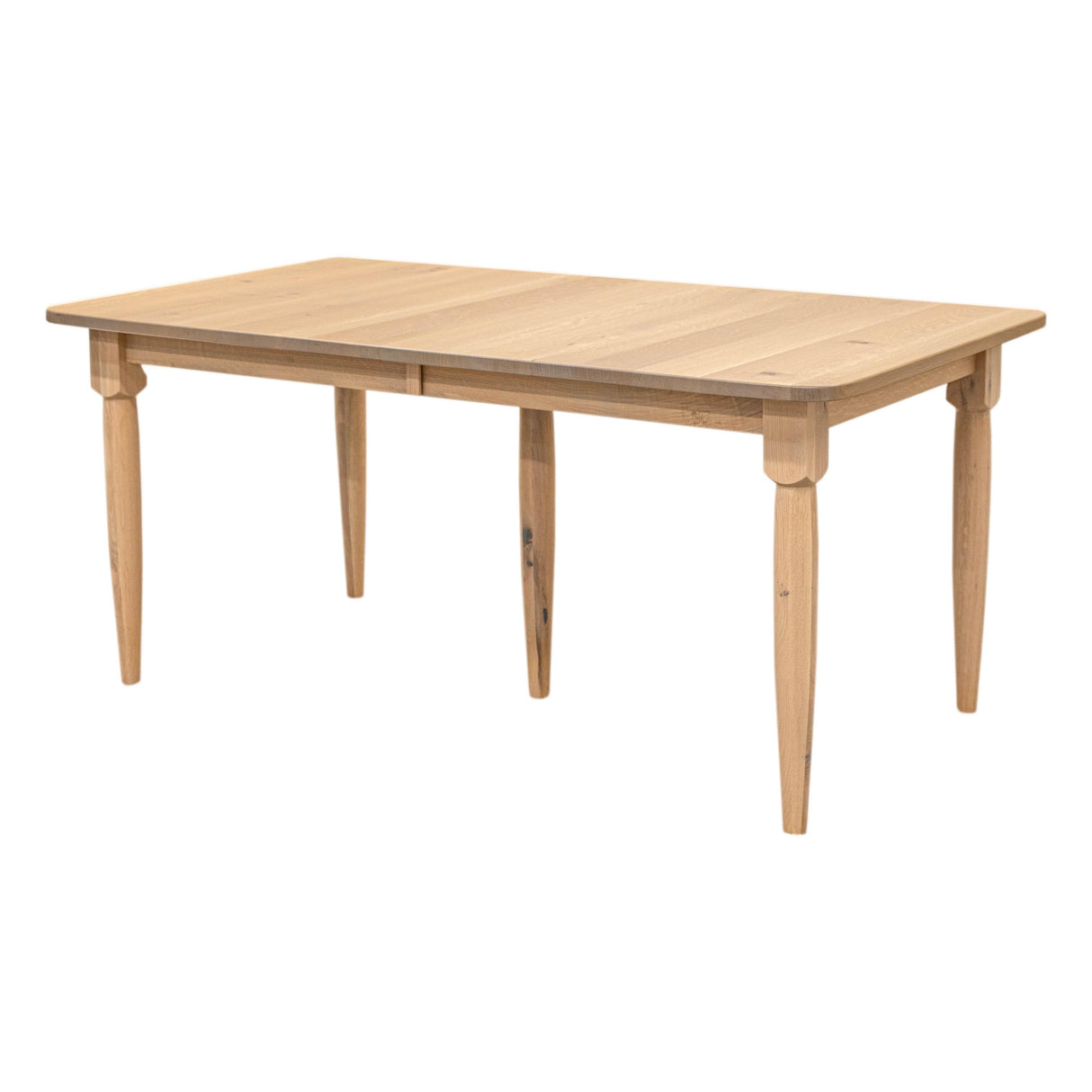 Cassidy Mid Century Quarter Sawn White Oak Wood Extending Dining Table | LAT