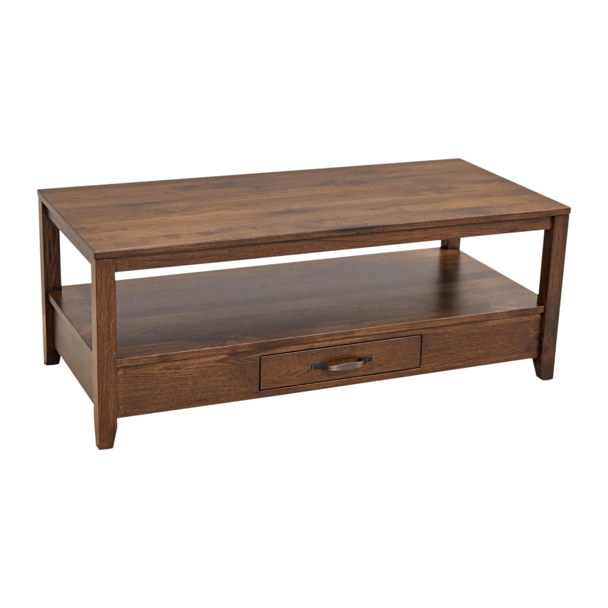 Century Hickory Wood Rectangle Open Coffee Table | BV