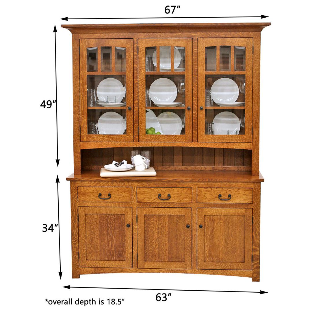 Century Mission Quarter Sawn White Oak Wood Hutch | MC
