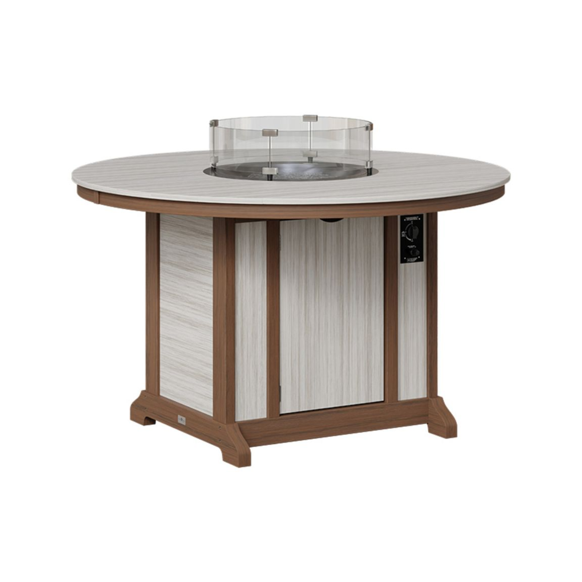 Luxury Large Round Fire Pit Table - SS&BW