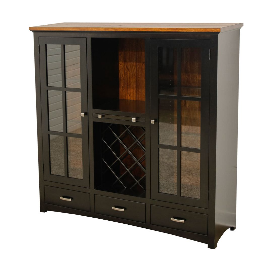 Classic Shaker Black & Wood Wine Pantry - Large | M-EB&E-MC