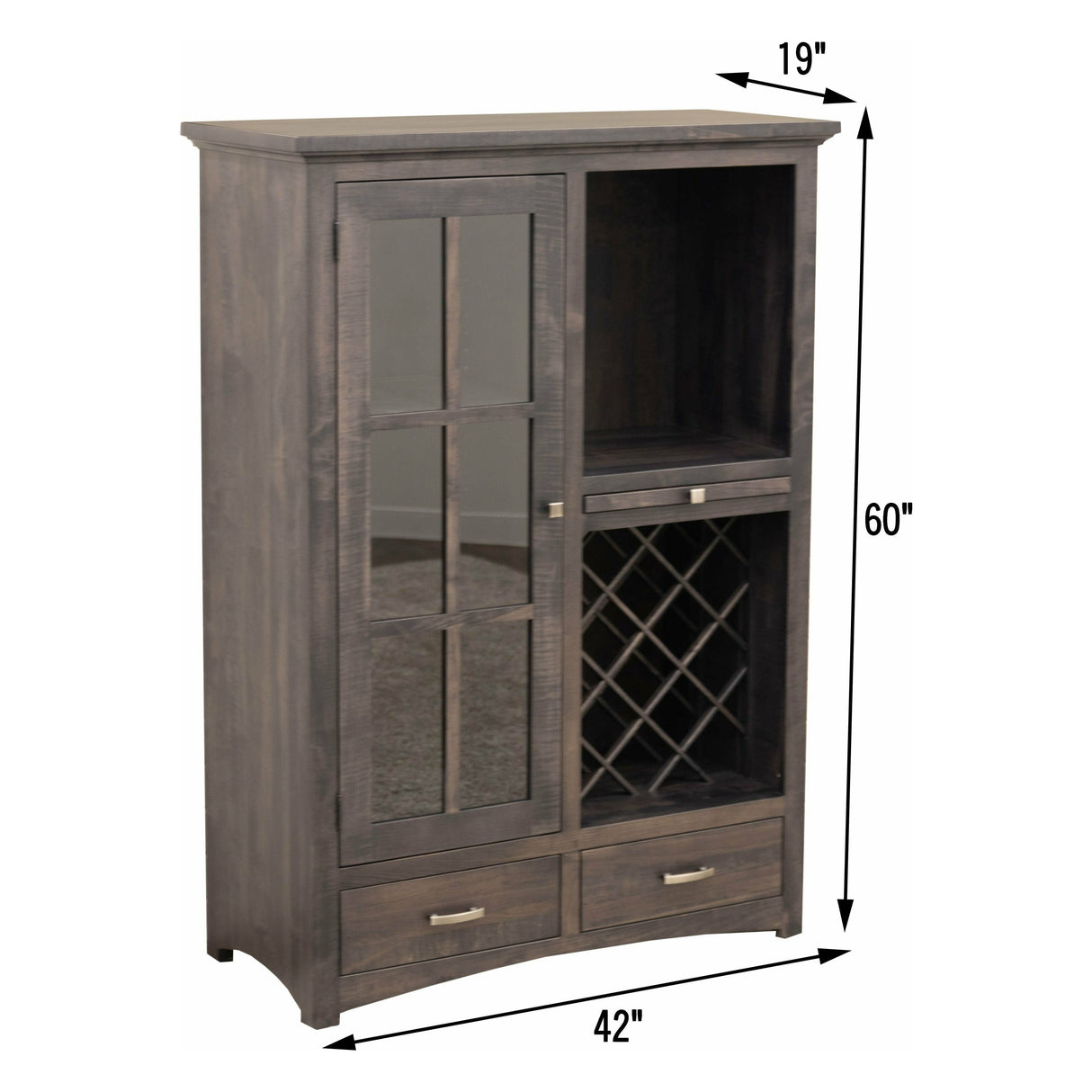 Classic Shaker Maple Wood Wine Pantry - Small | GS