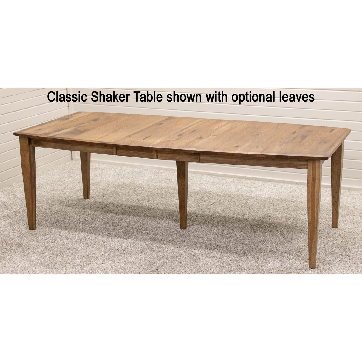 Classic Shaker Hickory Wood Extending Dining Table | CO