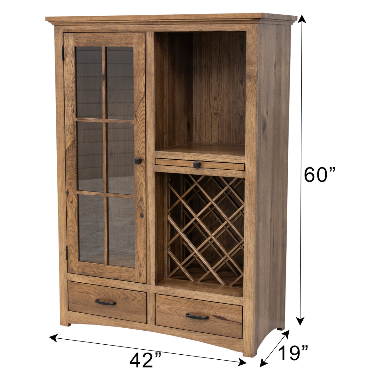 Classic Shaker Maple Wood Wine Pantry - Small | BOS