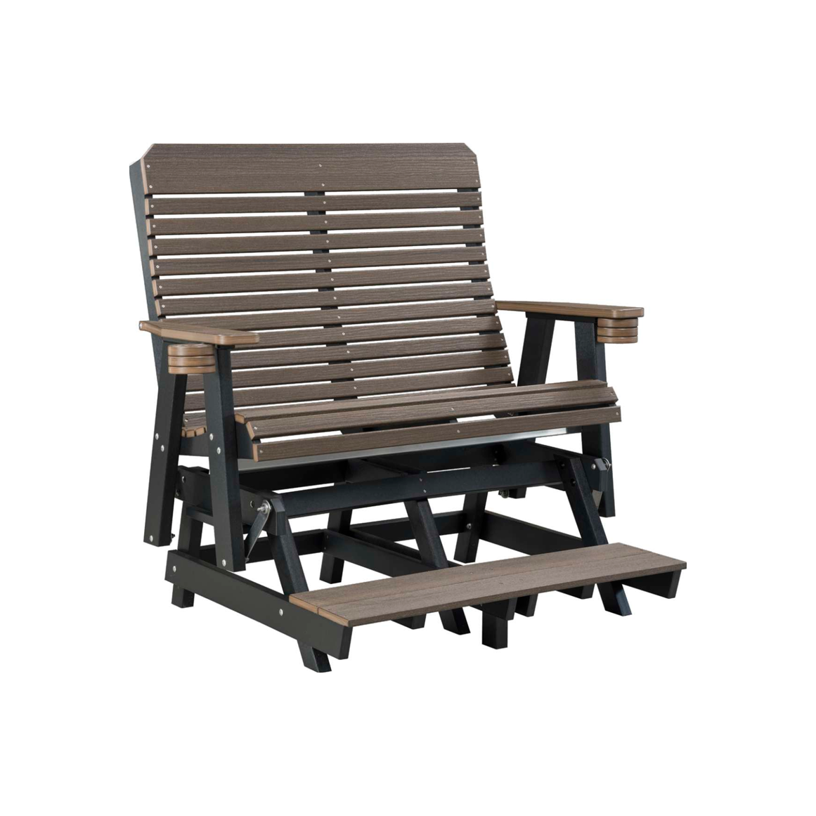 Comfort Back Outdoor Amish Poly 4' Balcony Glider-Upstate Amish Furniture