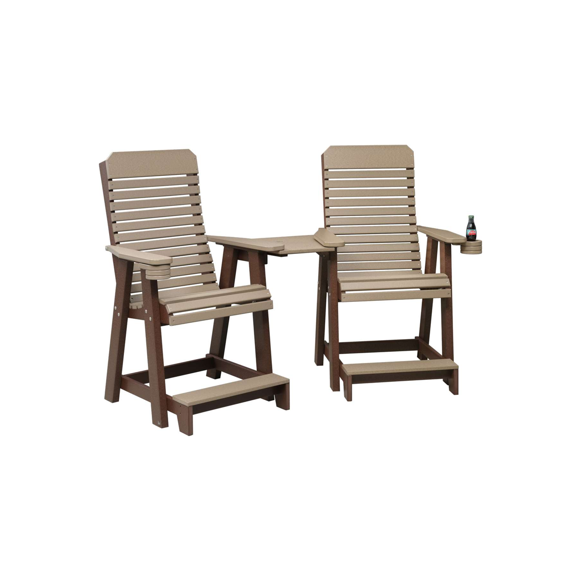 Comfort Back Chat Chair Set with Settee Table -S