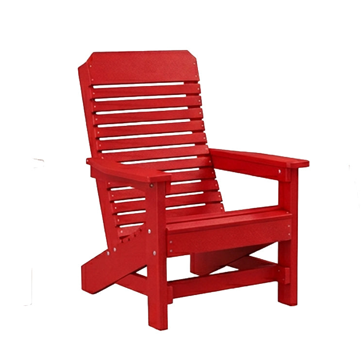 Comfort Back Poly Amish Beach Chair - Cardinal Red