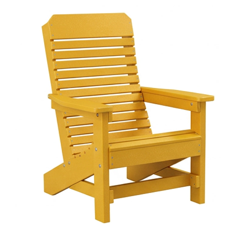 Comfort Back Poly Amish Beach Chair - Yellow