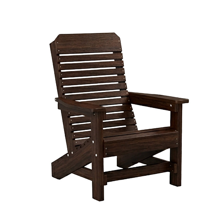 Comfort Back Poly Amish Beach Chair - Brazilian Walnut