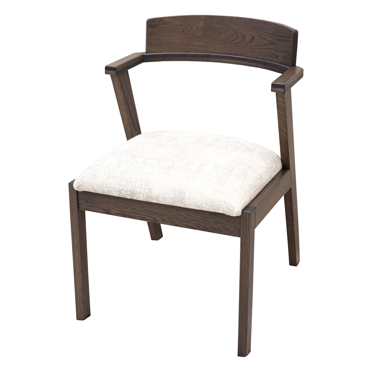 Cordelle Mid Century White Oak Wood Dining Chair with Fabric Seat | SB