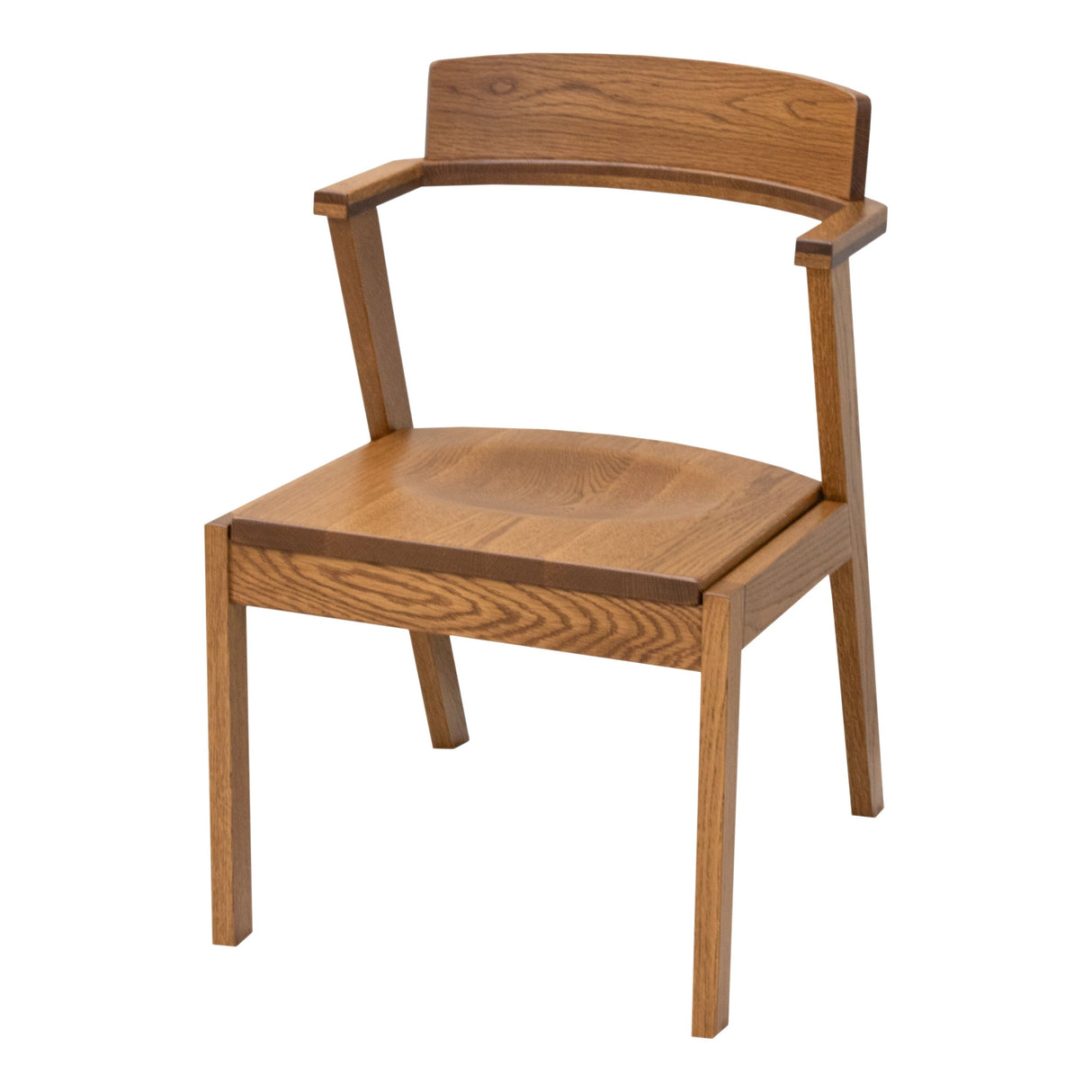 Cordelle Mid Century White Oak Wood Dining Chair | SE