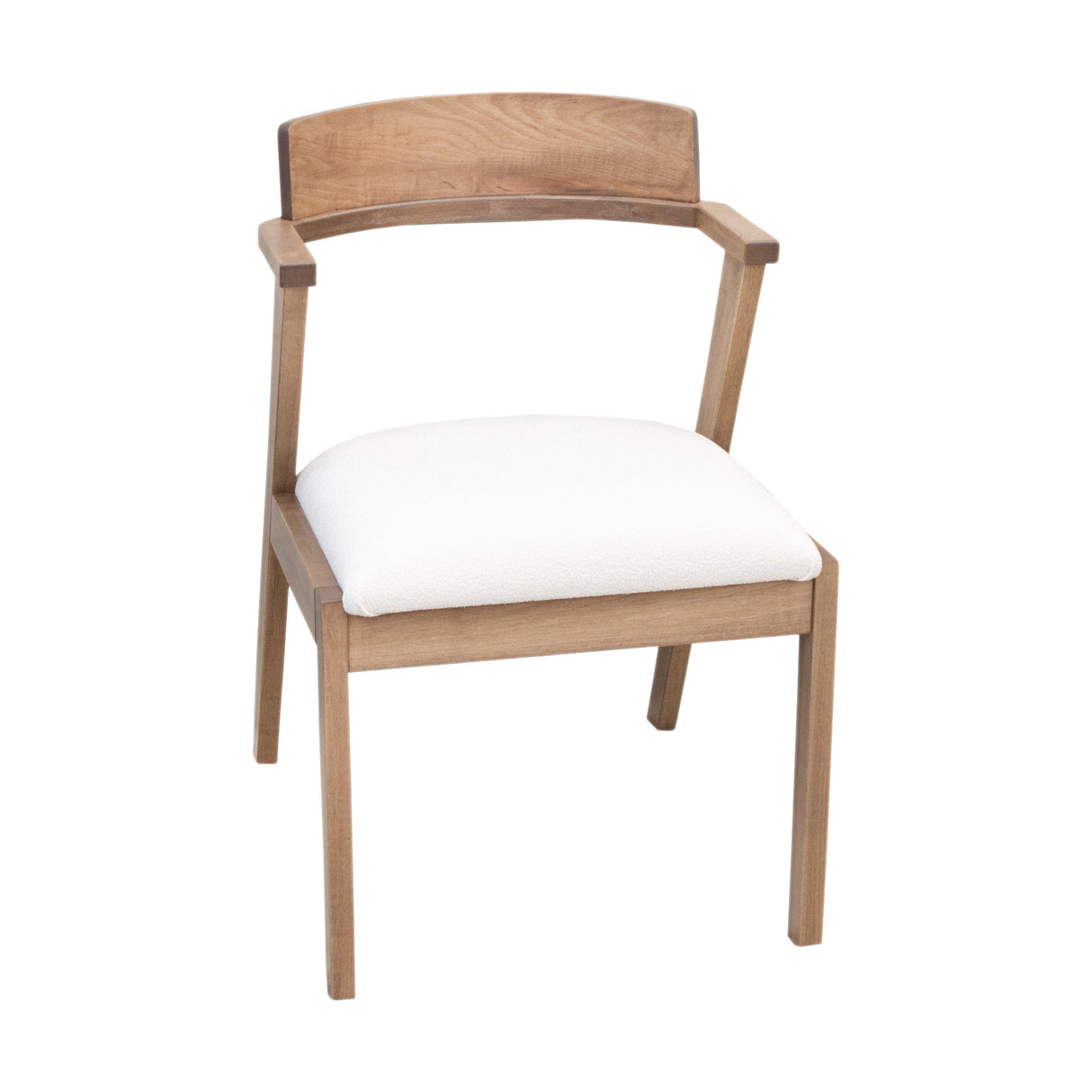 Cordelle Maple Wood Mid Century Dining Chair with Fabric Seat | WB
