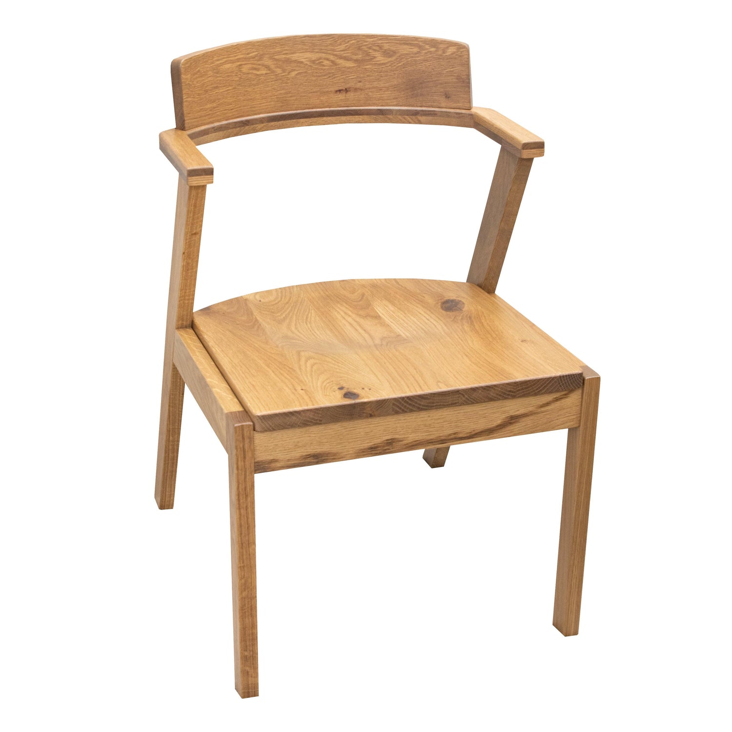 Cordelle Mid Century White Oak Wood Dining Chair | DS
