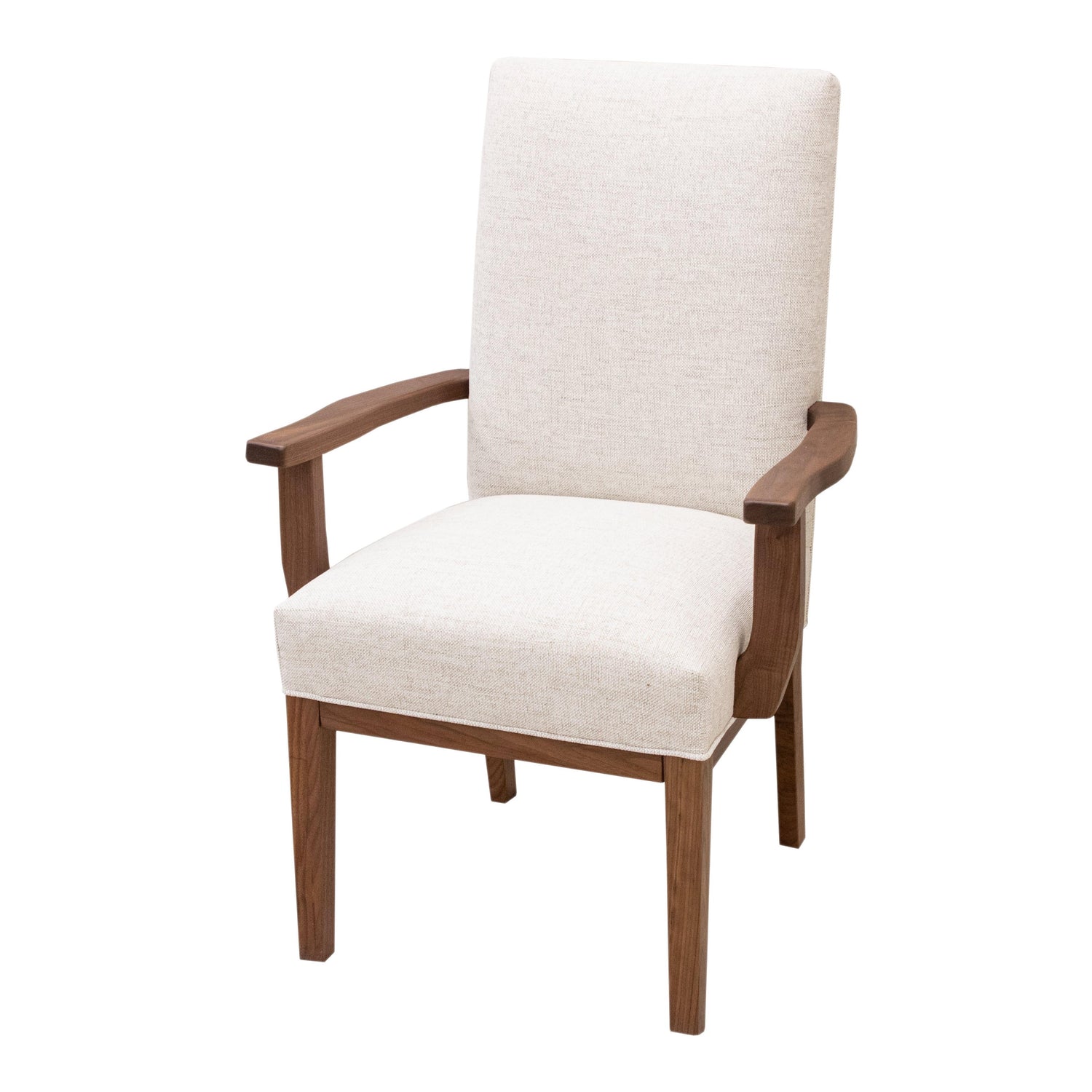 Cortland Upholstered Dining Chair with Wood Arms | C2-39