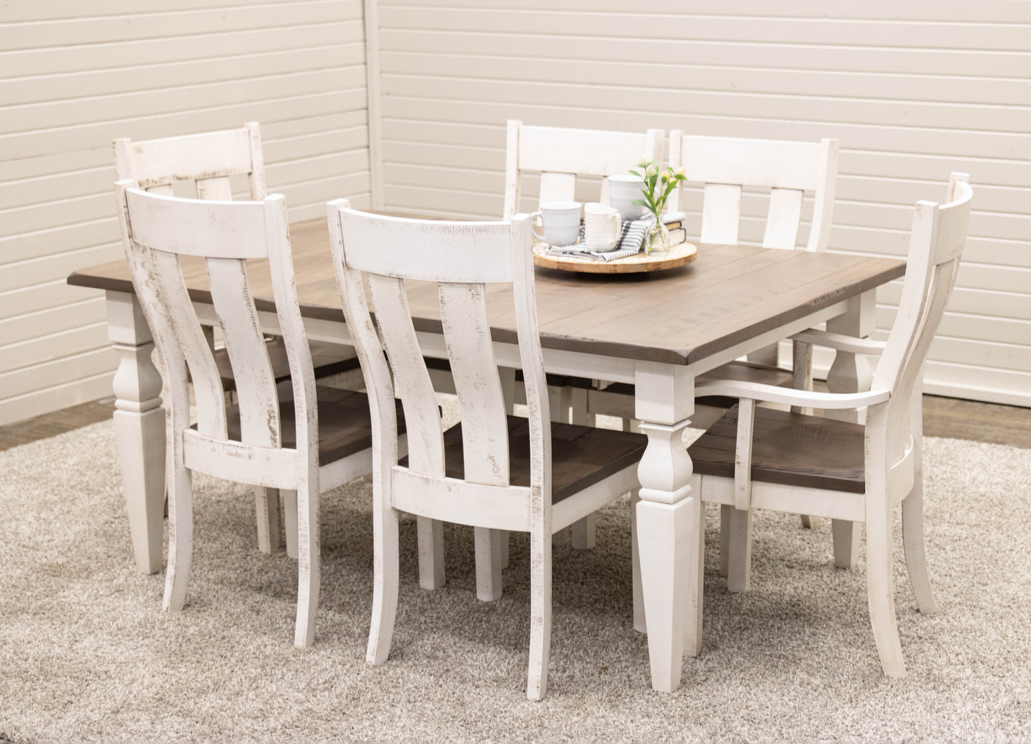 Urbana White & Wood Arm Dining Chair | M-CS&DCD