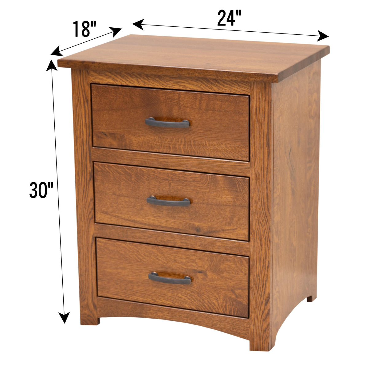 Weston 3-Drawer Nightstand