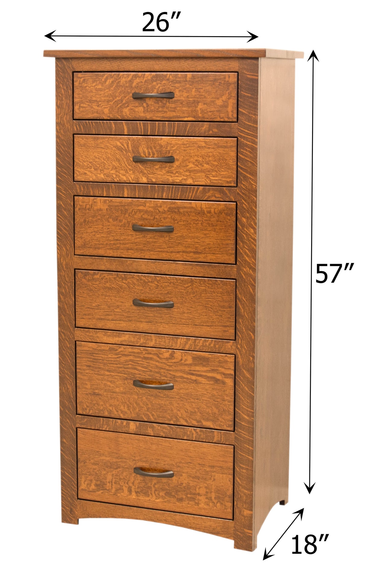 Craftsman Mission 6-Drawer Lingerie Dresser