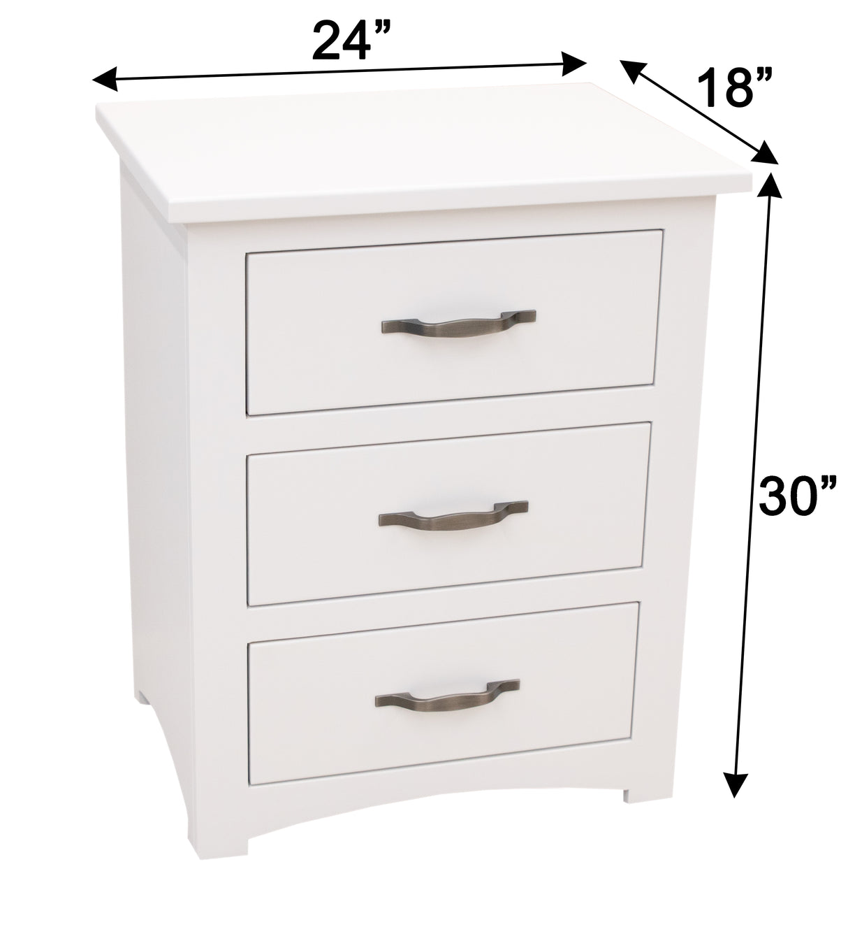 Weston 3-Drawer Nightstand