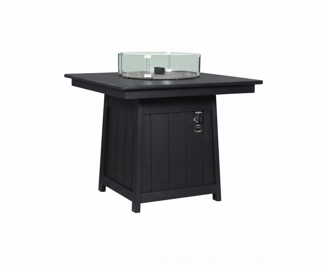 Crystal Square Fire Pit Bar Table - B
