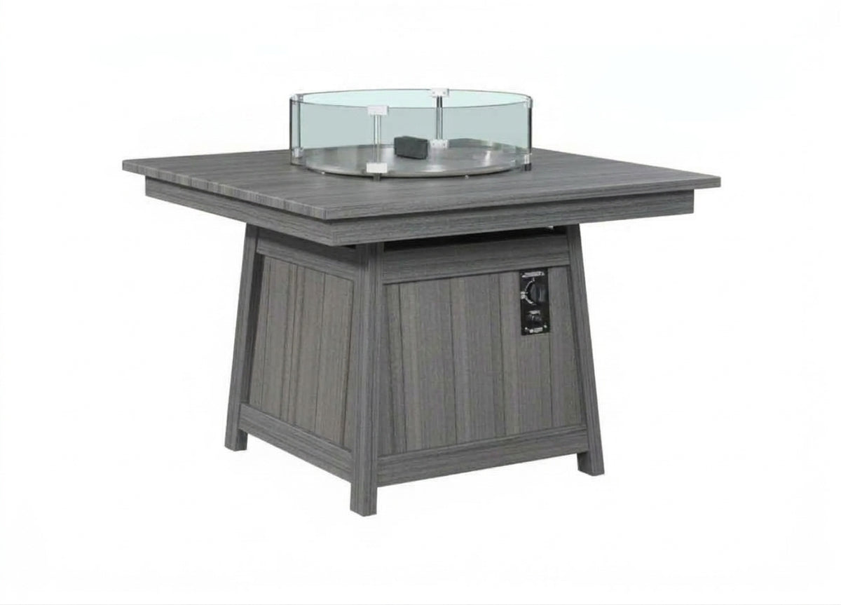 Crystal Square Fire Pit Dining Table - CG