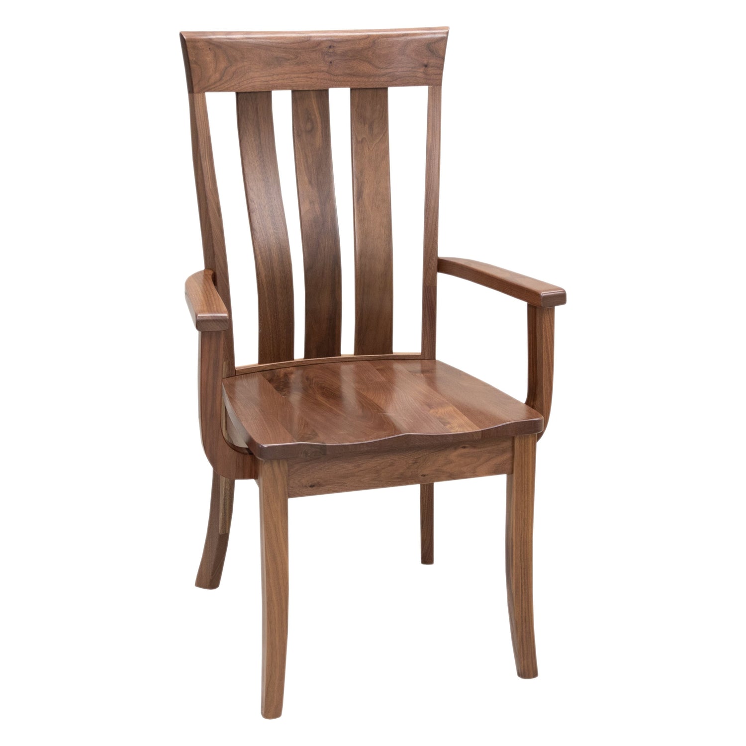 Curlew Walnut Wood Arm Dining Chair | NAT