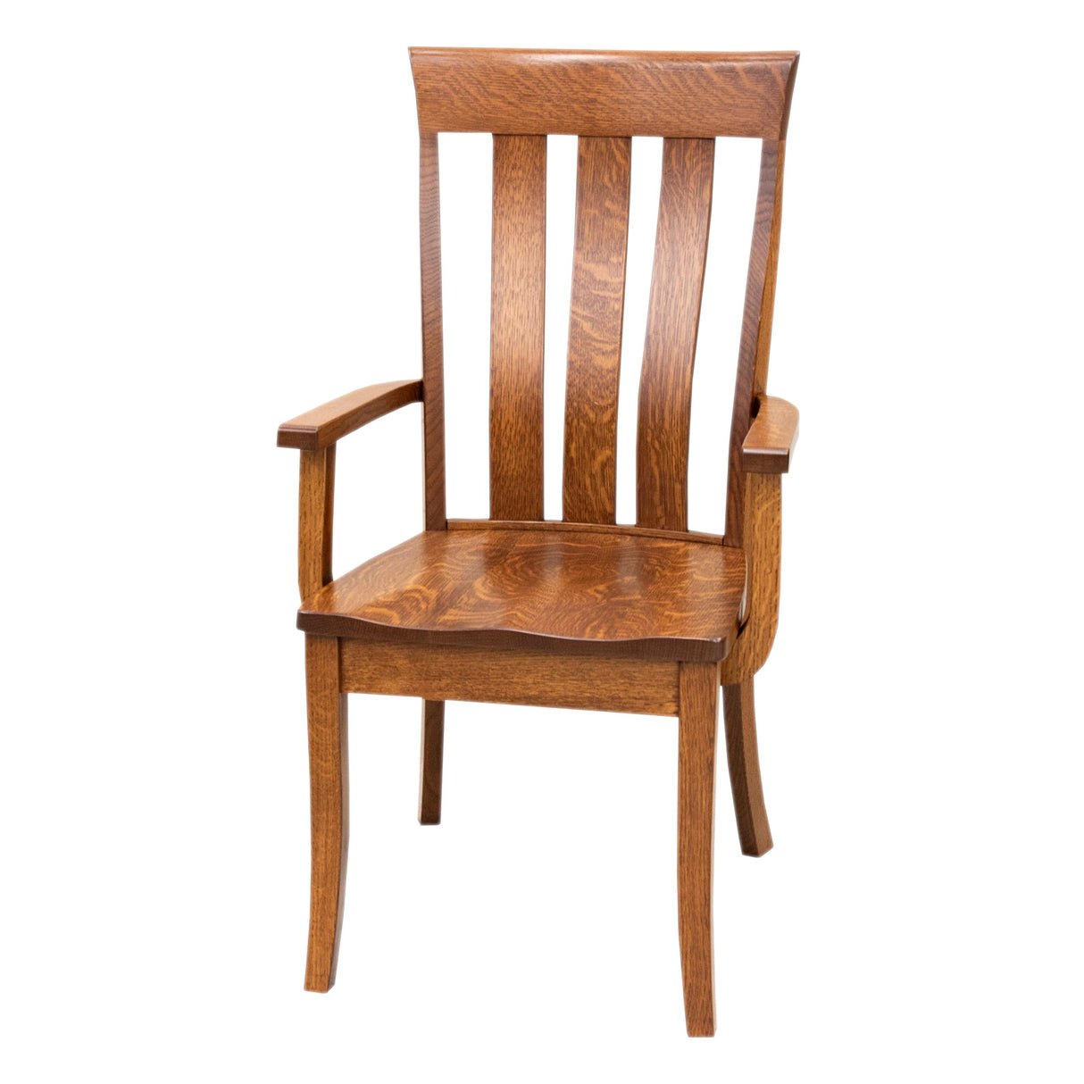 Curlew Quarter Sawn White Oak Wood Arm Dining Chair | MC