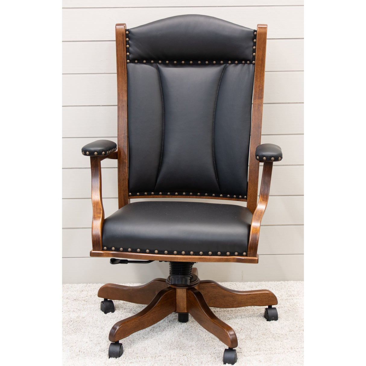 DC55 Black Leather Office Chair | C-MC