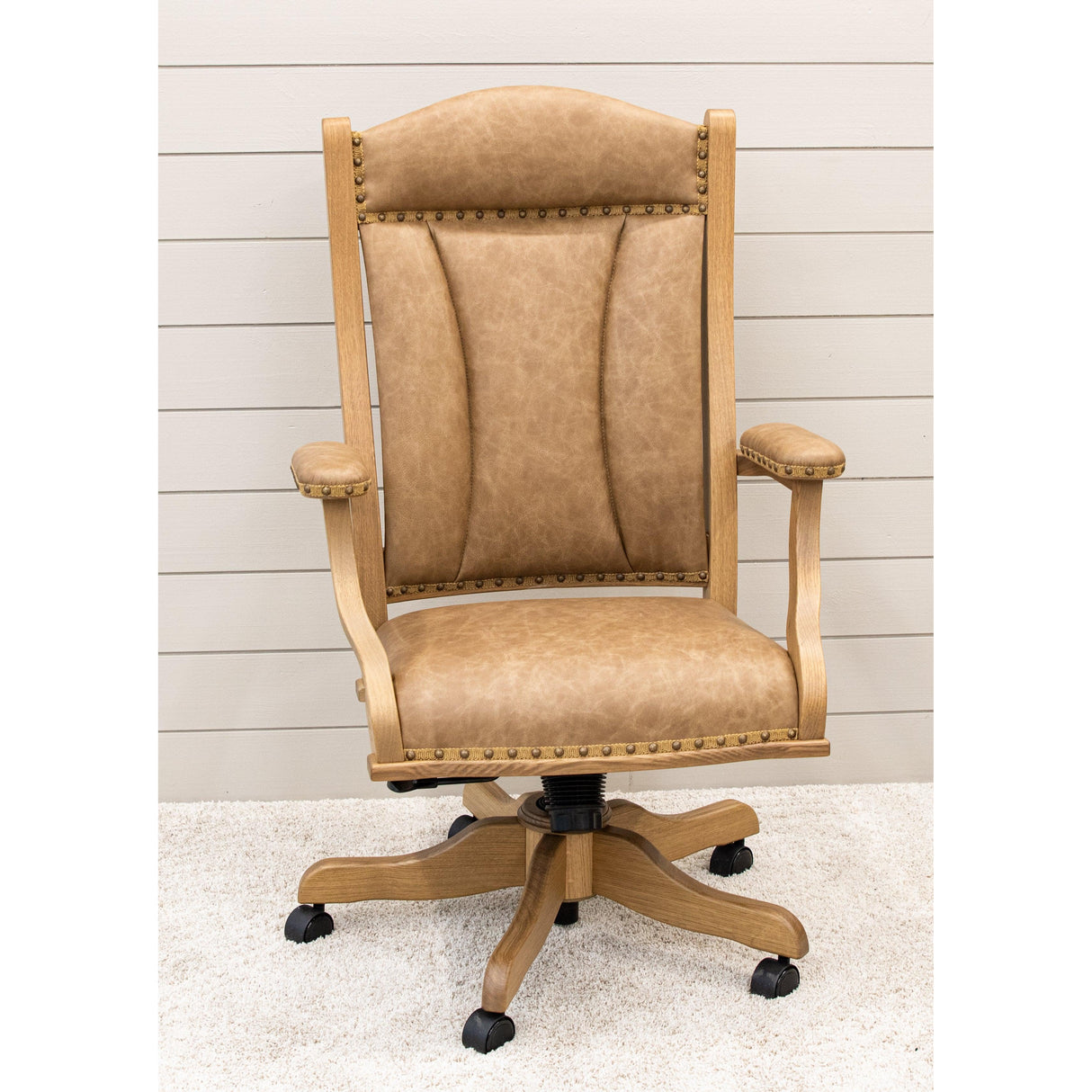 DC55 Brown Leather Office Chair | RWO-DS