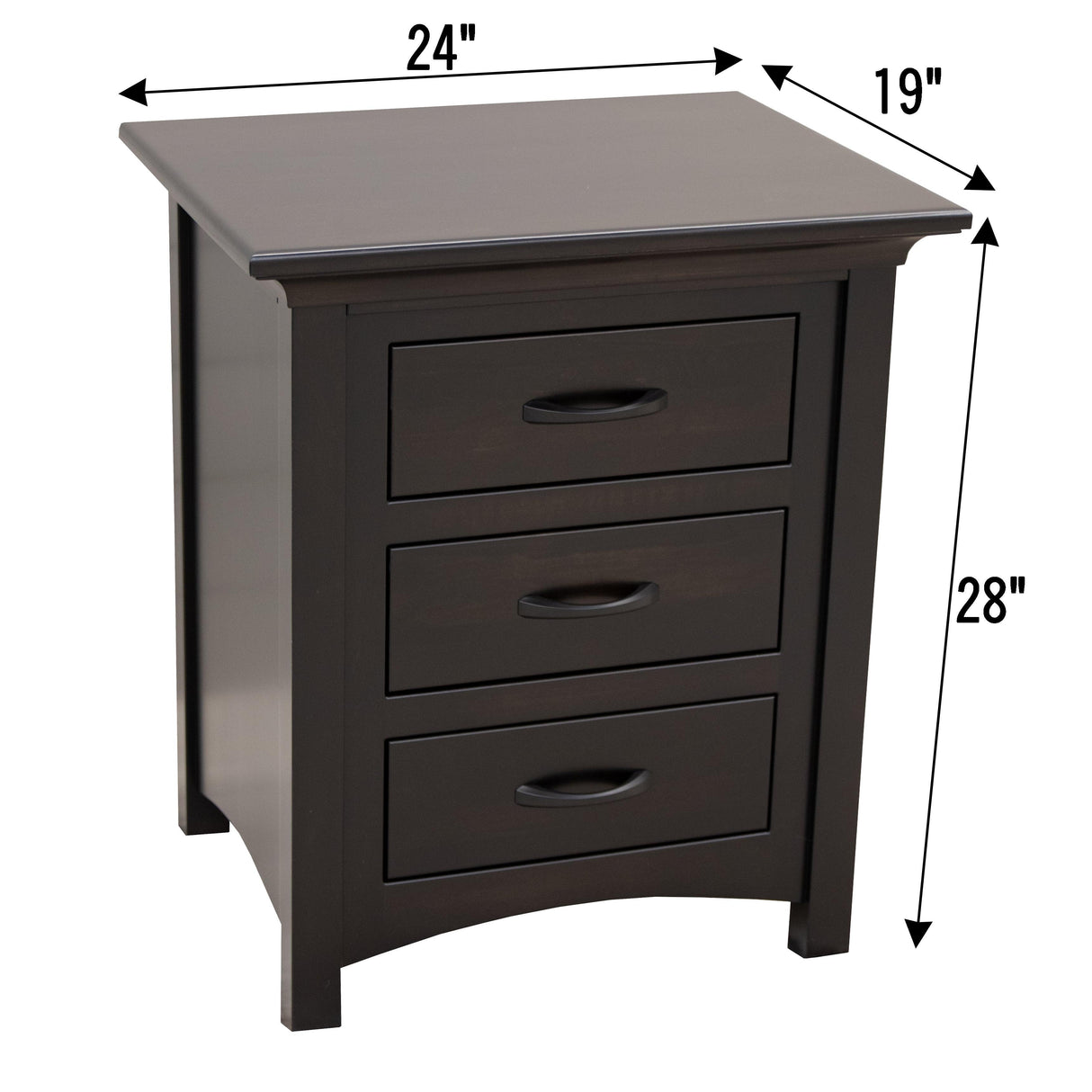 Mission 3-Drawer Nightstand