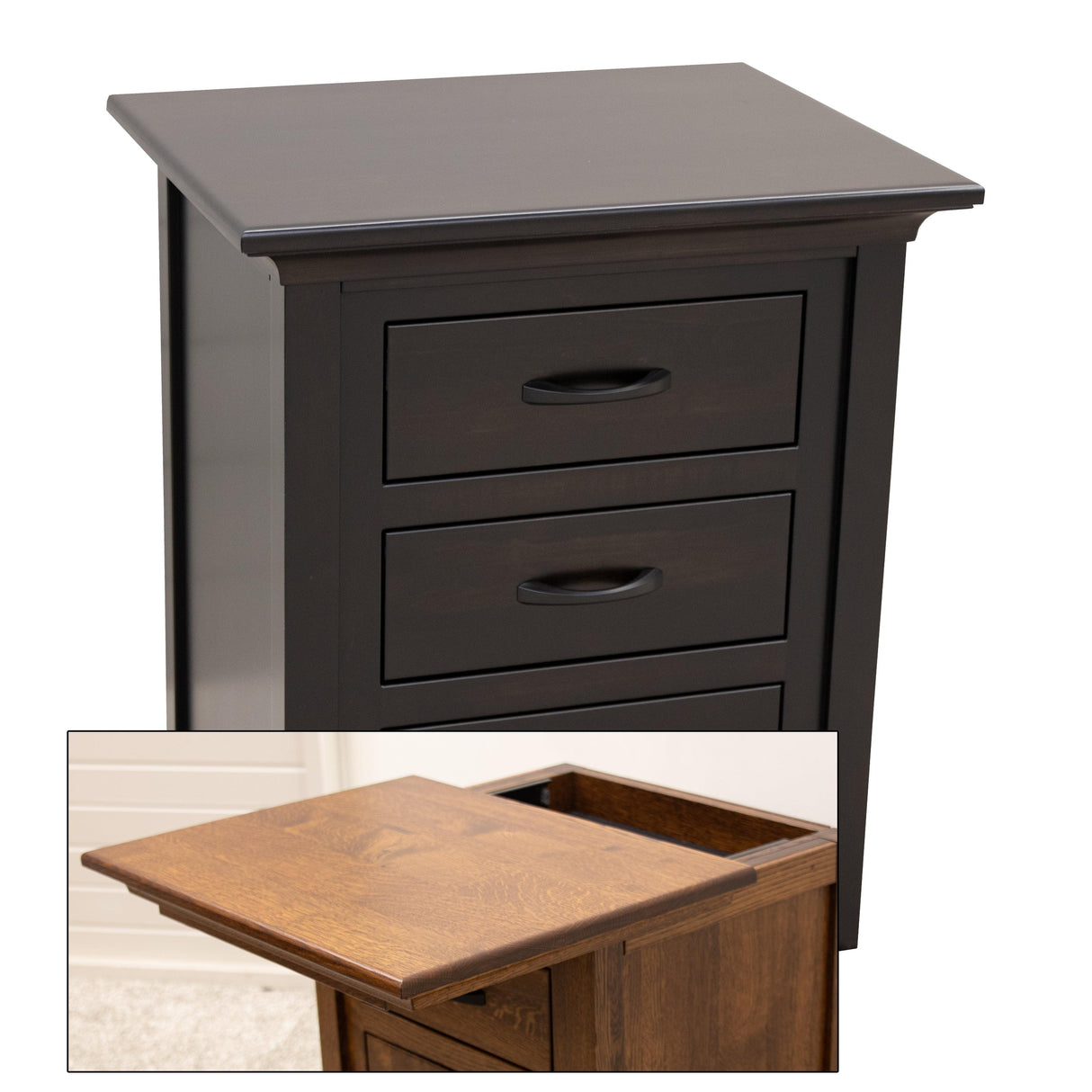 Mission 3-Drawer Nightstand