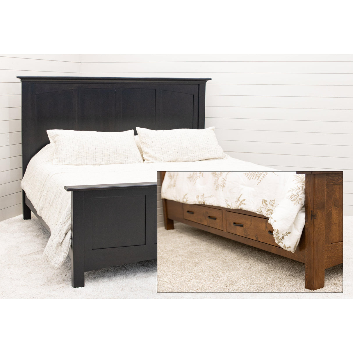 Mission Wood Panel Storage Platform Bed