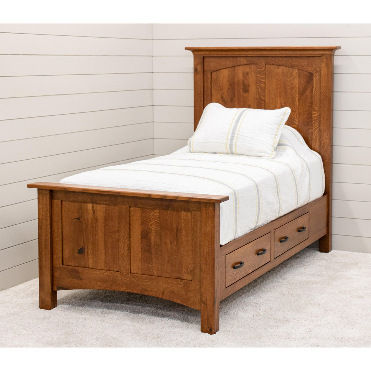 Mission Twin Storage Platform Bed