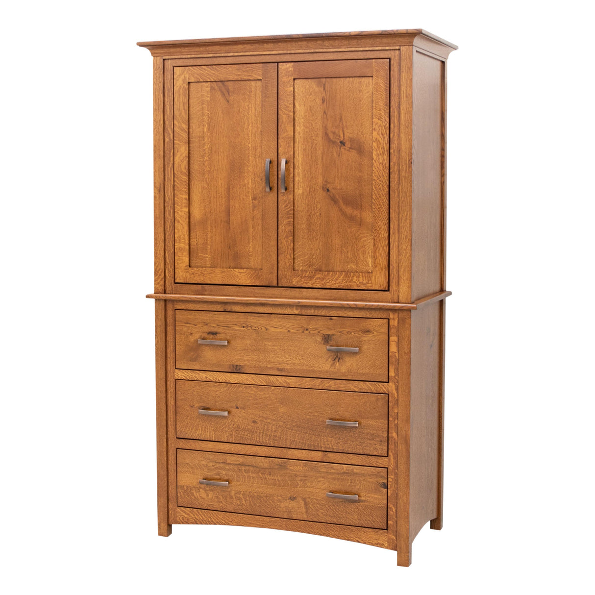Mission Quarter Sawn White Oak Wood Armoire | MC