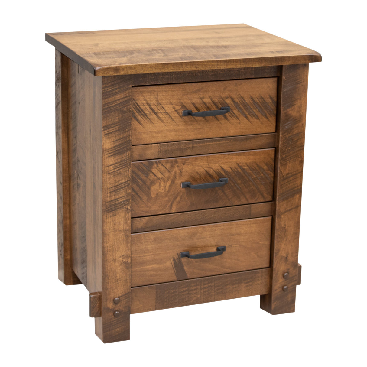 Roughsawn 3-Drawer Nightstand