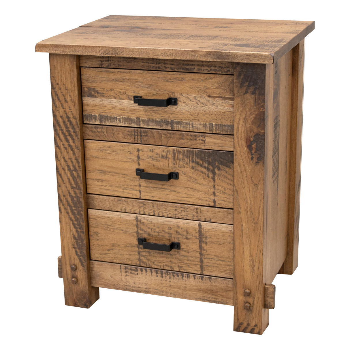 Roughsawn 3-Drawer Nightstand