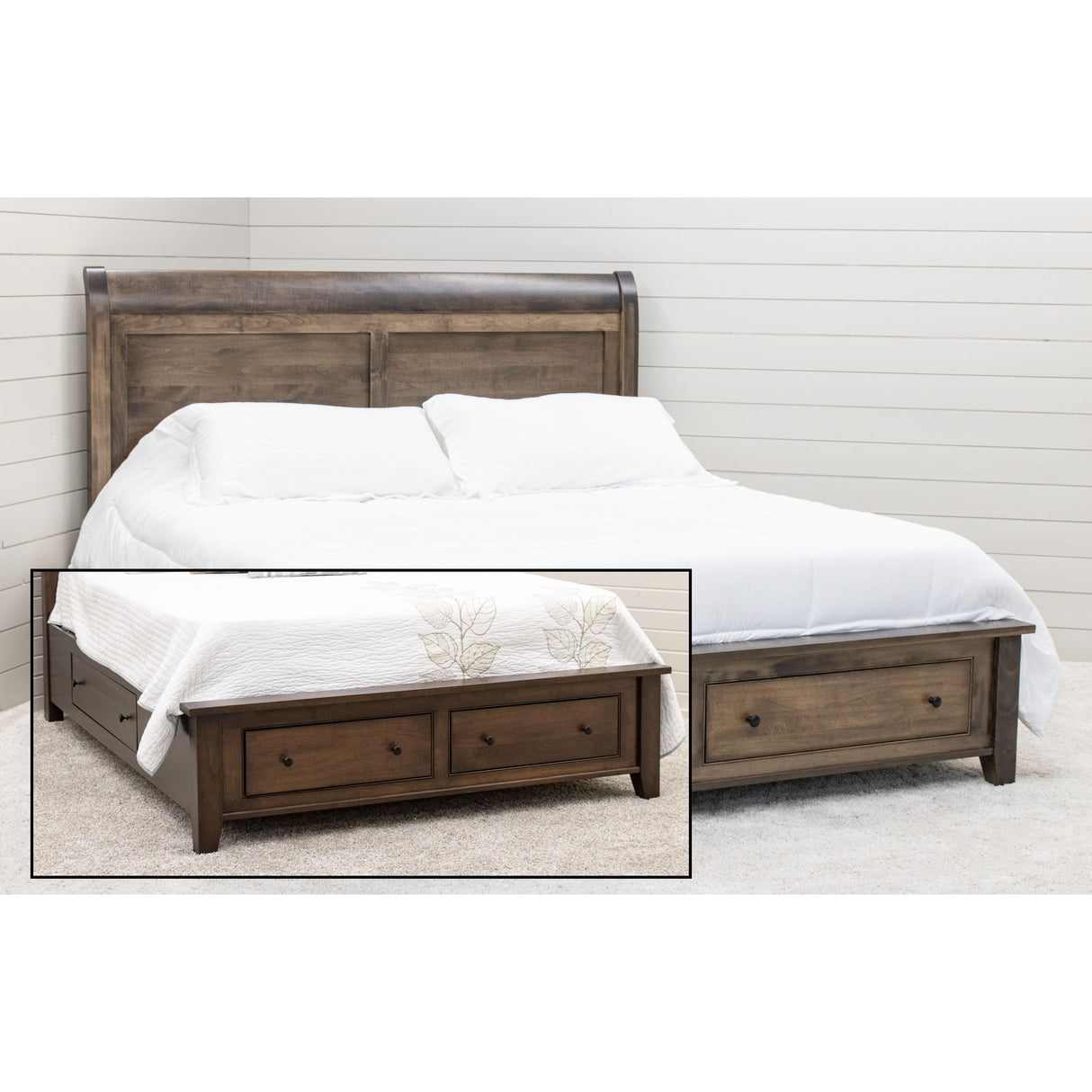 Denali Avondale Sleigh Storage Platform Bed