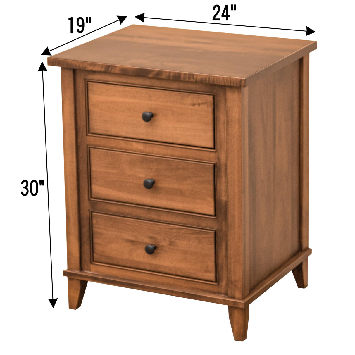 Denali 3-Drawer Nightstand