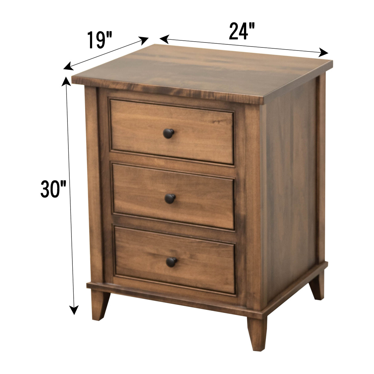 Denali 3-Drawer Nightstand