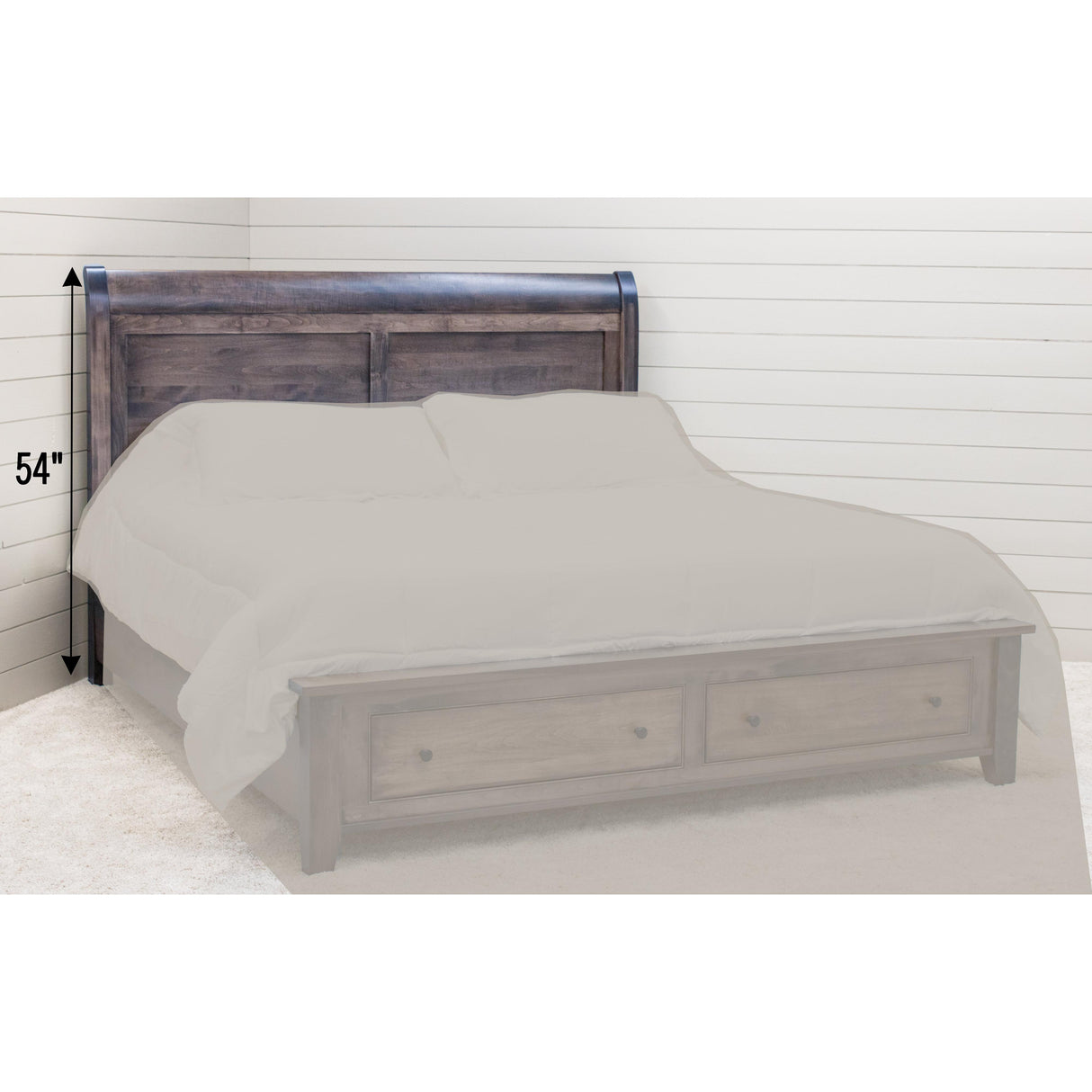 Denali Avondale Sleigh Solid Wood Headboard Only