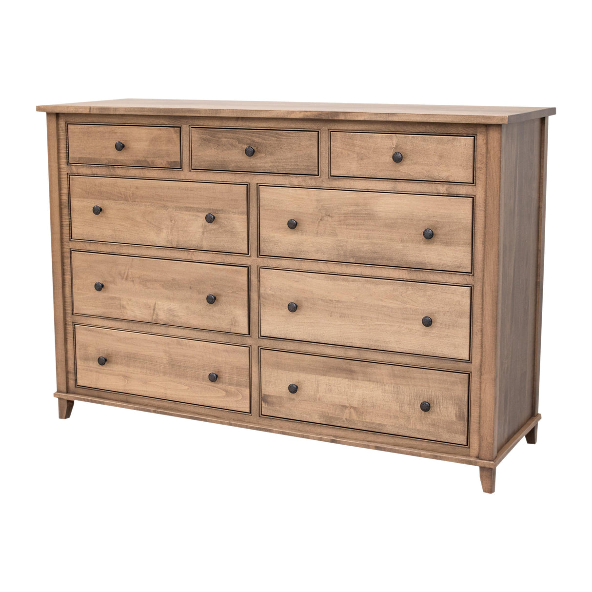 Denali Maple Wood 9-Drawer Tall Dresser | WB