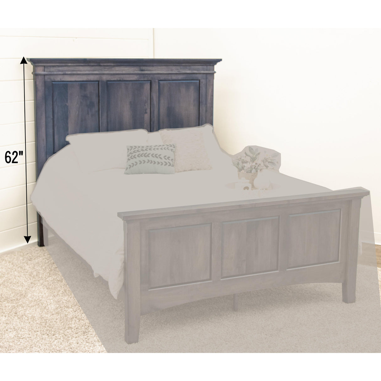 Denali Solid Wood Panel Headboard Only