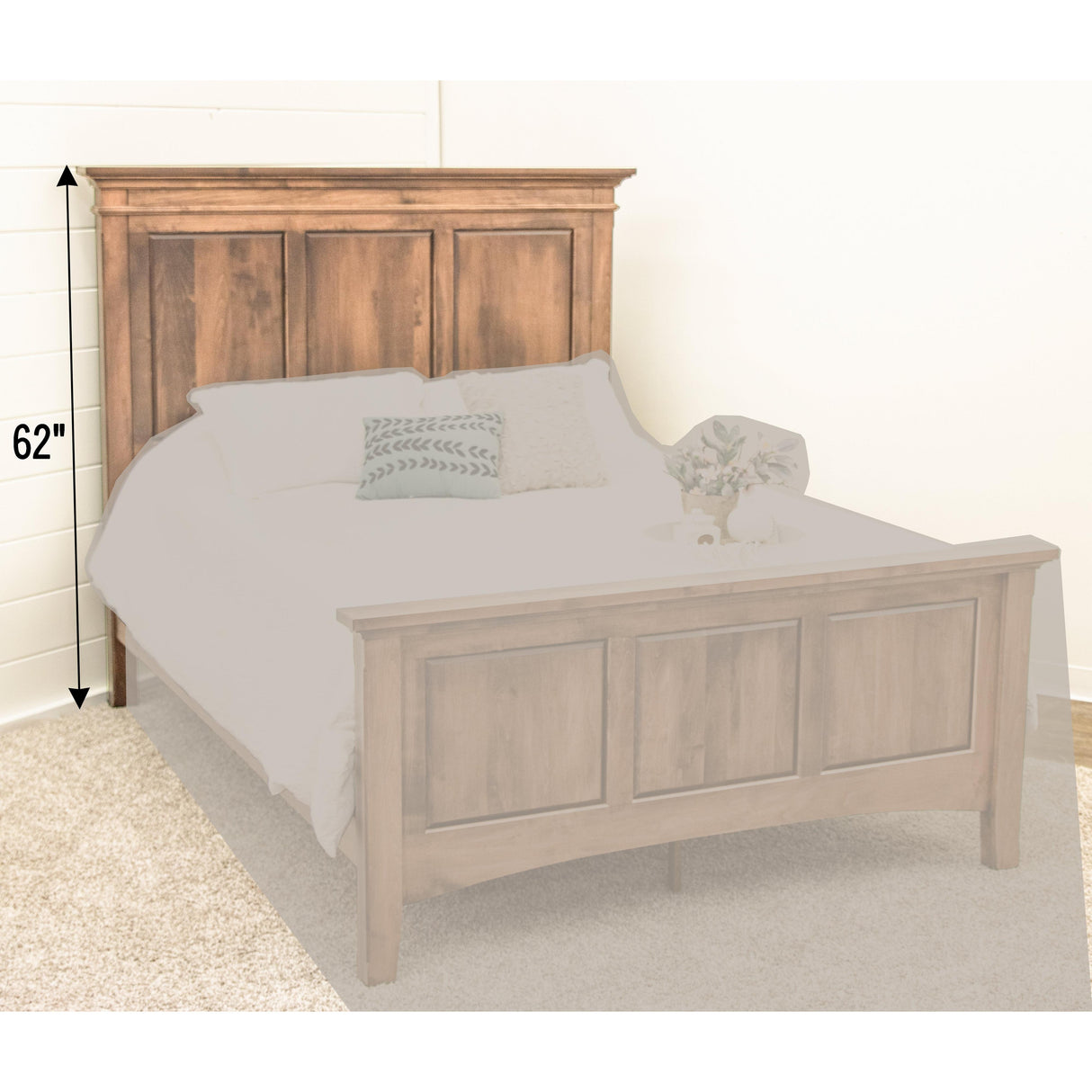 Denali Solid Wood Panel Headboard Only