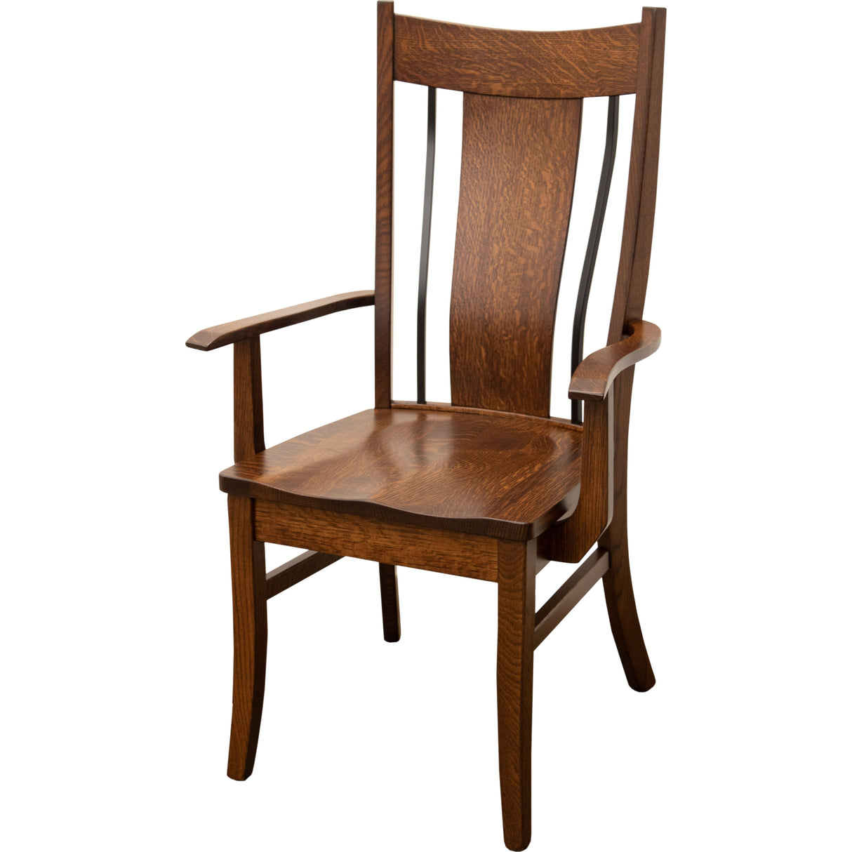Eagle Quarter Sawn White Oak Wood Arm Dining Chair | GB