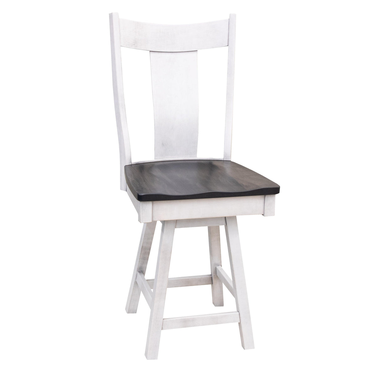 Eagle 24" White & Wood Swivel Bar Stool | M-AV&GS