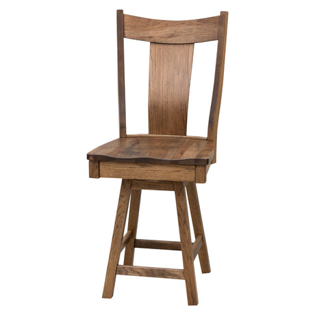 Eagle 24" Hickory Wood Swivel Bar Stool | CO