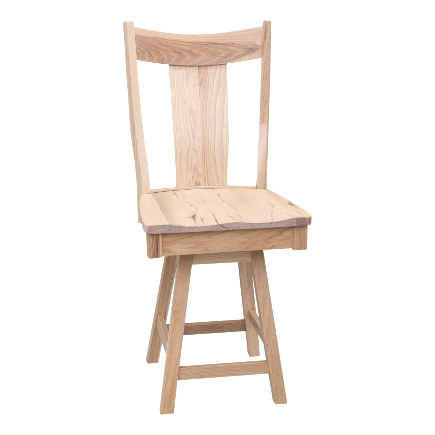 Eagle 24" Hickory Wood Swivel Bar Stool | SW