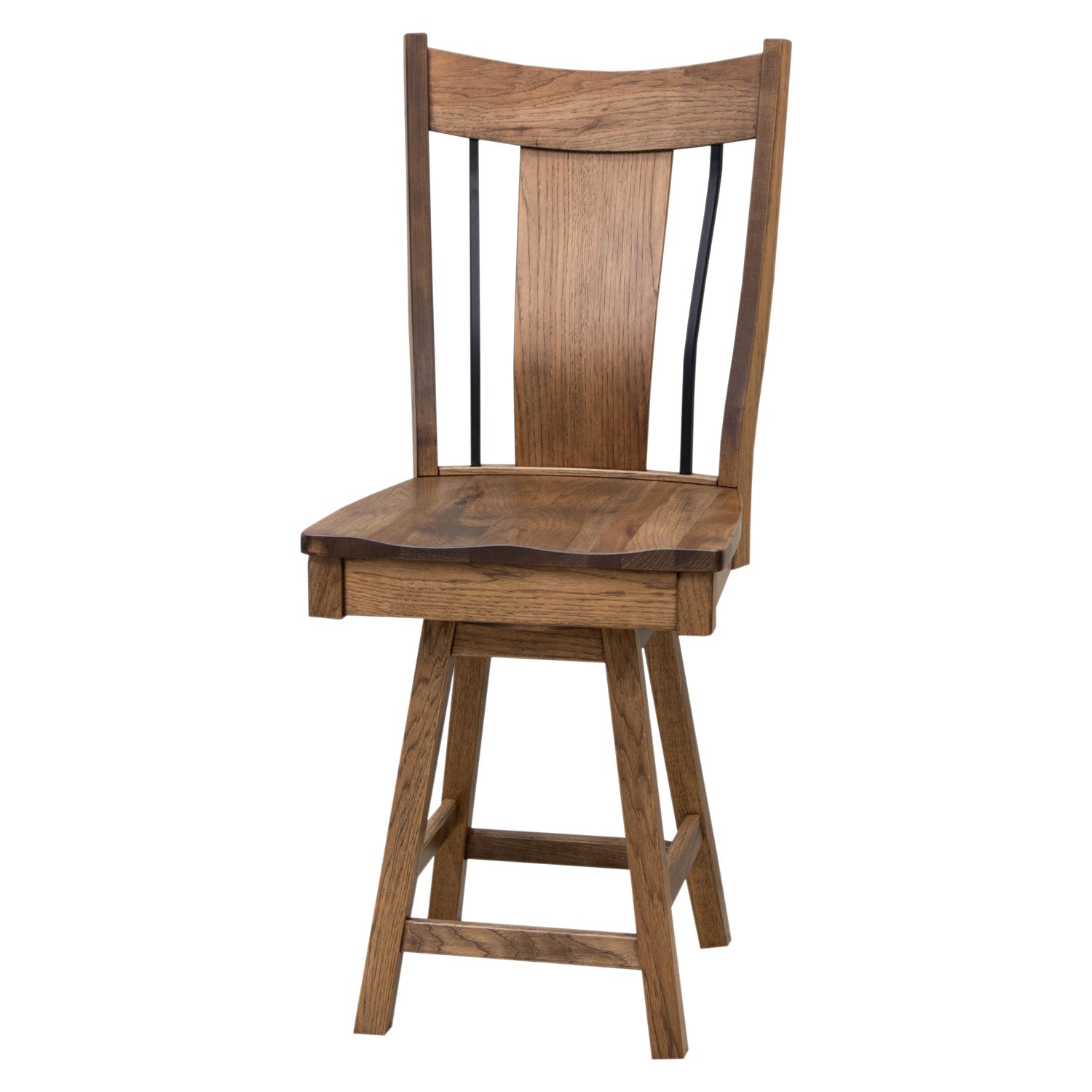 Eagle 24" Hickory Wood Swivel Bar Stool | CO