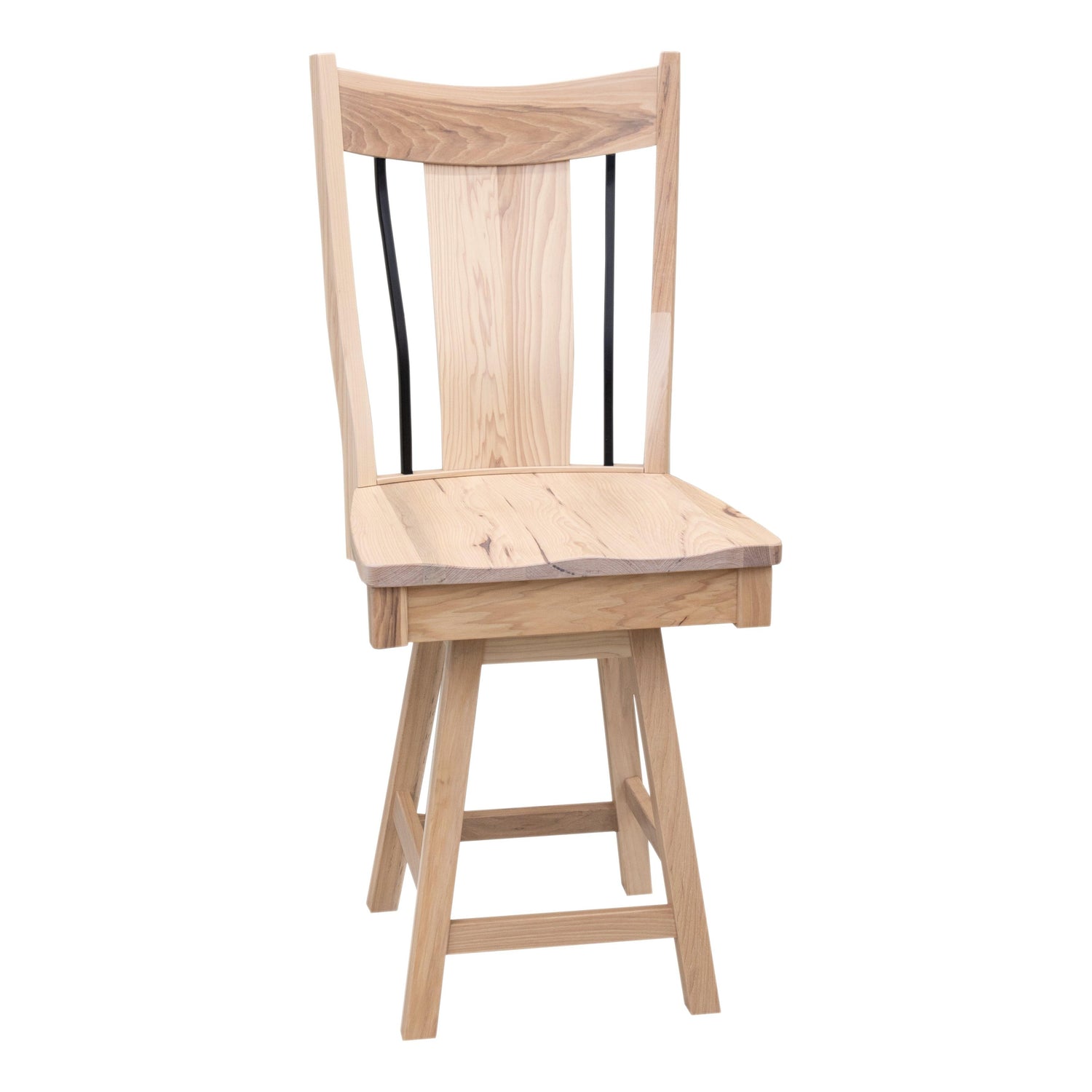 Eagle 24" Hickory Wood Swivel Bar Stool | SW